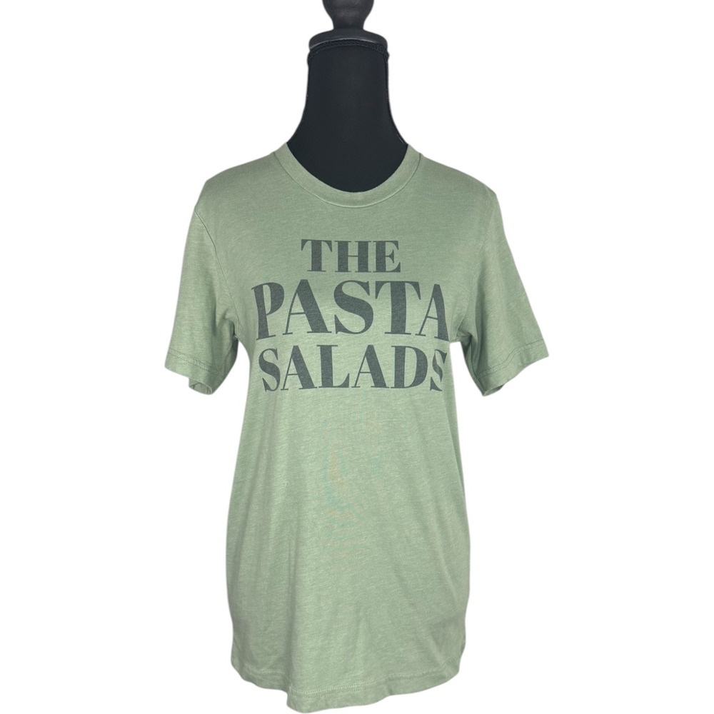 Bella Canvas Womens S Green The Pasta Salads Funny Graphic T Shirt Food Tee